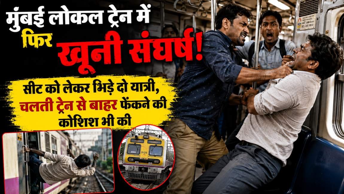 Mumbai Local Train Fight: सीट विवाद में खूनी झड़प, कड़े से हमला कर दो यात्रियों का सिर फोड़ा, चलती ट्रेन से धक्का देने की कोशिश